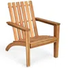 Quikfurn Indoor/outdoor Acacia Wood Adirondack Lounge Armchair - Natural