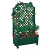 Quikfurn Indoor/outdoor Green Polypropylene Wheeled Trellis Planter