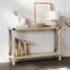 Quikfurn Industrial Farmhouse Entryway Table / Sofa Table In White Oak Wood Finish