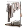 Quikfurn Industrial Style Heavy Duty Metal Pipe Clothes Garment Rack With Bottom Shelf