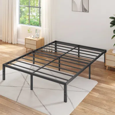 Quikfurn King 16-inch Heavy Duty Metal Bed Frame With 3,500 Lbs Weight Capacity