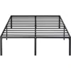 Quikfurn King 18-inch Metal Platform Bed Frame With Under-bed Storage Space