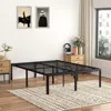 Quikfurn King 18-inch Rounded Edge Corners Metal Bed Frame With Under-bed Storage Space