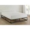 Quikfurn King Size 10-inch Low Profile Modern Metal Wood Slat Platform Bed Frame