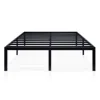 Quikfurn King Size 16-inch High Heavy Duty Metal Platform Bed Frame