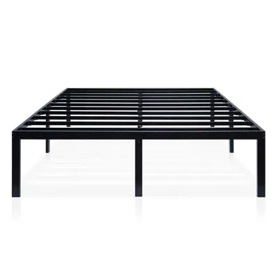 Quikfurn King Size 16-inch High Heavy Duty Metal Platform Bed Frame