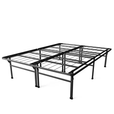 Quikfurn King Size 18-inch High Rise Metal Platform Bed Frame