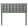 Quikfurn King Size Grey Fabric Upholstered Headboard With Modern Tufting