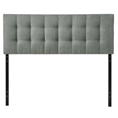 Quikfurn King Size Grey Fabric Upholstered Headboard With Modern Tufting