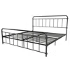 Quikfurn King Size Vintage Black Metal Platform Bed Frame With Headboard And Footboard