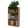 Quikfurn Light Cherry Finish 3-tier Storage Shelves Bookcase