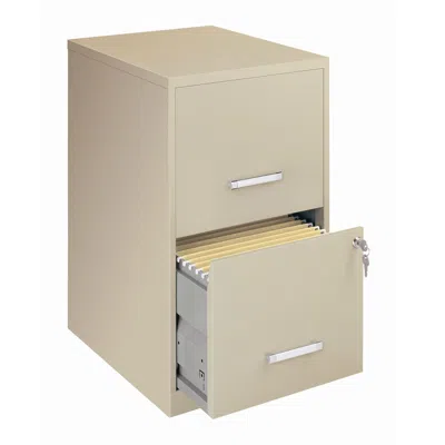 Quikfurn Locking 2-drawer Vertical File Cabinet In Putty Color In Neutral