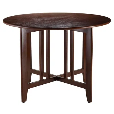 Quikfurn Mission Style Round 42-inch Double Drop Leaf Dining Table