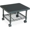 Quikfurn Mobile Under Desk Home Office Fax / Printer Stand Cart With Shelf
