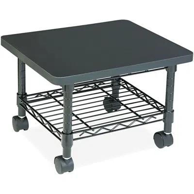 Quikfurn Mobile Under Desk Home Office Fax / Printer Stand Cart With Shelf
