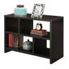 Quikfurn Modern 2-shelf Bookcase Console Table In Espresso Wood Finish