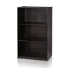 Quikfurn Modern 3-shelf Bookcase In Espresso Wood Finish