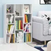 Quikfurn Modern 42-inch High Bookcase With 11-cube Open Shelves In White Wood Finish