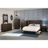 Quikfurn Modern 6-drawer Bedroom Dresser In Chocolate Wood Finish