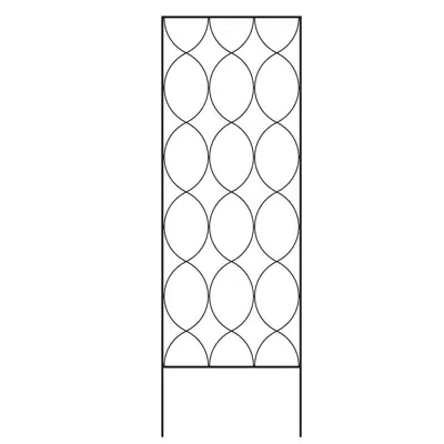 Quikfurn Modern 6-ft Outdoor Metal Garden Trellis With Black Powder Coated Finish