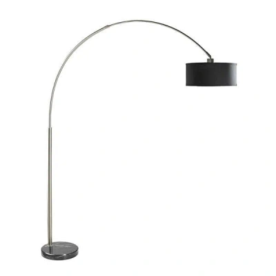 Quikfurn Modern 81-inch Tall Arch Floor Lamp With Black Drum Shade And Marble Base