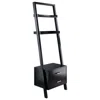 Quikfurn Modern Black 2 Drawer Entryway Shelf Leaning Ladder Bookshelf Bookcase