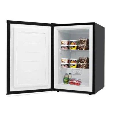 Quikfurn Modern Compact 3 Cu Ft. Space Saving Portable Mini Freezer Home Kitchen Dorm In Gold