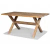 Shop Quikfurn Modern Farmhouse Solid Pine Wood Dining Table In Distressed Driftwood Finish