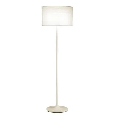Quikfurn Modern Floor Lamp With White Paper Drum Shade In Blue