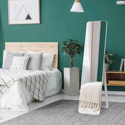 Quikfurn Modern Freestanding Full Length Floor Mirror With Stand Or Wall Mounted
