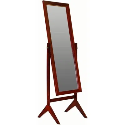 Quikfurn Modern Full Length Freestanding Bedroom Floor Cheval Mirror In Cherry