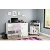 Quikfurn Modern Home Office Printer Stand Cart With Casters In White