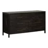 Quikfurn Modern Java 6 Drawer Double Dresser