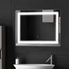 Quikfurn Modern Led Lighted Mirror Dimmable Wall-mounted Bathroom Vanity 27 X 20 Inch