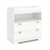 Quikfurn Modern Nursery 2 Drawer Storage Baby Changing Table In White
