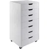 Quikfurn Modern Scandinavian Style 7-drawer Storage Cabinet Chest In White Finish
