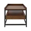 Quikfurn Modern Solid Wood 1-drawer End Table Nightstand In Mocha Brown And Black Finish