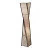 Quikfurn Modern Twist Sculpture Style Floor Lamp Lantern With Beige Shade