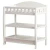 Quikfurn Modern White Wooden Baby Changing Table With Safety Rail Pad And Strap