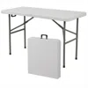 Quikfurn Multipurpose 4-foot Center Folding Table With Carry Handle