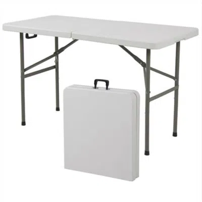 Quikfurn Multipurpose 4-foot Center Folding Table With Carry Handle