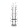 Quikfurn Ornate 4-tier Metal Corner Bakers Rack Kitchen Dining Shelf