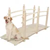 Quikfurn Outdoor 7.5-ft Wooden Garden Bridge In Natural Wood Finish