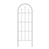 Quikfurn Outdoor 80-inch Tall Garden Trellis In Black Powder Coated Steel Finish