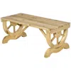 Quikfurn Outdoor Farmhouse Patio Backyard 2-person Garden Bench In Natural Finish