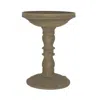 Quikfurn Outdoor Fiberglass Bird Bath In Aged Granite Stone Finish