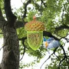 Quikfurn Outdoor Metal Mesh Bird Feeder With Metal Acorn Roof