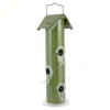 Quikfurn Outdoor Patio Garden 6-perch Olive Green Metal Tube Bird Feeder