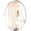 Quikfurn Oval 36 X 24-inch Beveled Bathroom Living Room Vanity Frameless Wall Mirror