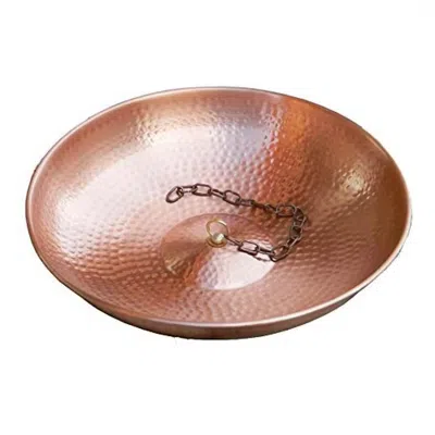 Quikfurn Premium Hand Hammered Copper Rain Chain Basin - 11-inch Diameter